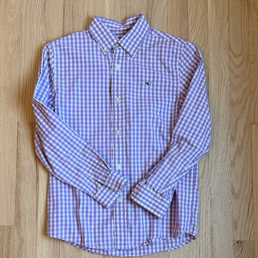 Vineyard Vines Men's Lavender Checkered Shirt